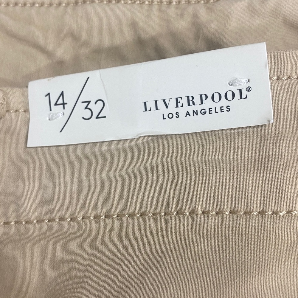 LIVERPOOL Relaxed-fit Cropped Khaki Pants Women's Size 14/32 - Picture 7 of 10